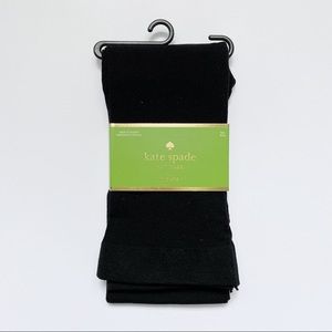NWT kate spade solid black nylon tights (md/lg)